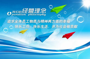 專業(yè)設計資源分享 藍色公司文化經(jīng)營理念海報矢量圖免費下載